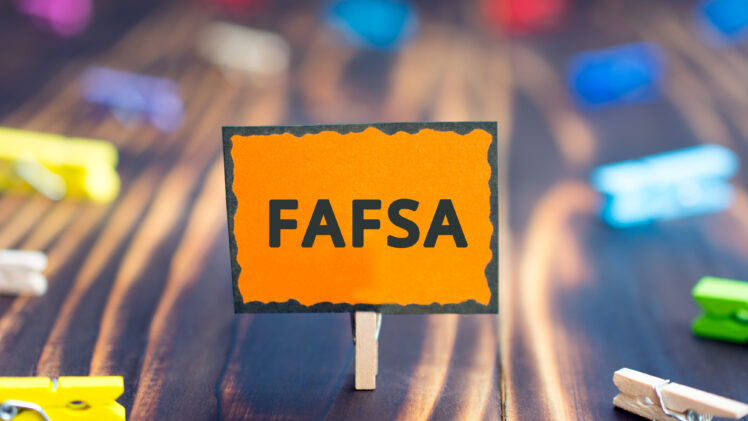 photograph of a FAFSA sign